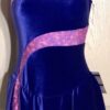 WAS $75.95 NWT! GK ELITE PURPLE VELVET ASYMMETRICAL TANK FIGURE SKATE DRESS AM