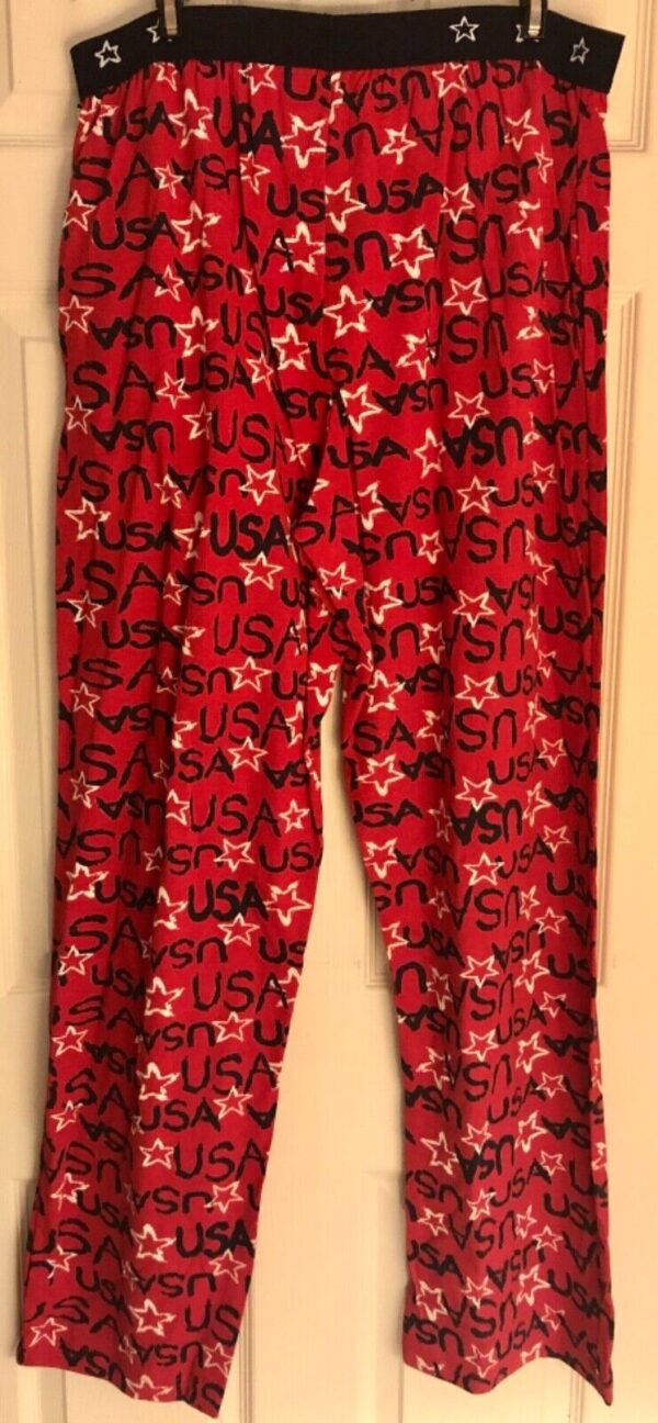 GK PJ LOUNGE PANTS LADIES X-LARGE COTTON RED USA GYMNASTICS PRINT Sz AXL NWT! - Image 5