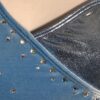 GK ICE FIGURE SKATE ADULT SMALL ASYM BLUE VELVET SWEETHEART JA FOIL DRESS AS NWT - Image 2