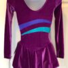 GK LgS GRAPE VELVET FIGURE SKATE ADULT X-SMALL HOLOGRAM MIDRIFF DRESS AXS NWT! - Image 3