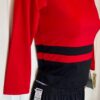 GK ICE FIGURE SKATE LADIES SMALL 3/4 SLV NYLON/STRETCH RED TOP BLACK PANT SET AS - Image 2