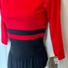 GK ICE FIGURE SKATE LADIES SMALL 3/4 SLV NYLON/STRETCH RED TOP BLACK PANT SET AS - Image 4