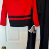 GK ICE FIGURE SKATE LADIES SMALL 3/4 SLV NYLON/STRETCH RED TOP BLACK PANT SET AS - Image 8