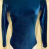 GK LgSLV  ADULT CLASSIC SMALL SOLID NAVY VELVET GYMNASTICS DANCE LEOTARD Sz AS