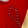GK ICE FIGURE SKATE ADULT SMALL RED VELVET 3/4 SLV ASYMMETRIC NECK JA DRESS AS - Image 8