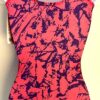 GK PINK SPLASH ADULT X-SMALL POLYTEK WHITE SEQUINS GYMNASTS DANCE LEOTARD Sz AXS - Image 7