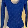 GK LgSLV LADIES SMALL BLUE NYLON/SPAN FOIL PRINT GYMNASTS DANCE LEOTARD Sz AS - Image 5