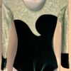 GK LgS LIME FOIL EVERGREEN VELVET ADULT SMALL GYMNAST DANCE CHEER LEOTARD Sz AS - Image 5