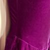 GK FIGURE SKATE ADULT SMALL SLVLS GRAPE BLACK VELVET SQUARE NECK TANK DRESS AS - Image 2
