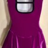 GK FIGURE SKATE ADULT SMALL SLVLS GRAPE BLACK VELVET SQUARE NECK TANK DRESS AS - Image 3