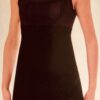 GK ICE SKATE LADIES SMALL MESH OVER CREPE & CREPE SLVLS EMPIRE LINE DRESS Sz AS - Image 3