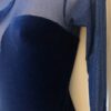 GK LONG SLEEVE LADIES SMALL SAPPHIRE VELVET GLITTER MESH DANCE LEOTARD AS - Image 4