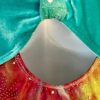 GK ICE FIGURE SKATE ADULT SMALL LgSLV JADE VELVET SERPENTINE TIE-DYE DRESS Sz AS - Image 7