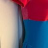 GK FIGURE SKATE ADULT SMALL SSLV CORAL TURQUOISE VELVT INVERTED PLEATS DRESS AS - Image 2