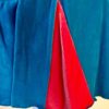 GK FIGURE SKATE ADULT SMALL SSLV CORAL TURQUOISE VELVT INVERTED PLEATS DRESS AS - Image 5
