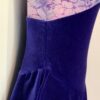 GK ORCHIDS HALTER LADIES X-SMALL FOIL PRINT VELVET ICE FIGURE SKATE DRESS Sz AXS - Image 5