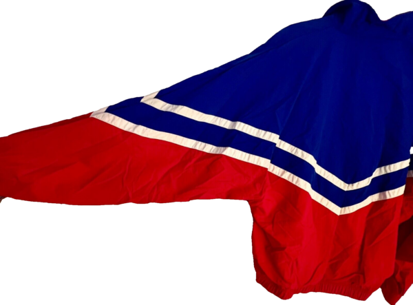 GK RED BLUE SUPPLEX ADULT LARGE GYMNAST ALL SPORT TRADITIONAL WARM UP JACKET L - Image 7