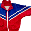 GK RED BLUE SUPPLEX ADULT LARGE GYMNAST ALL SPORT TRADITIONAL WARM UP JACKET L - Image 8