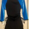 GK ELITE LADIES 2PC ICE FIGURE SKATING OUTFIT BLUE BLACK VELVT S - Image 2