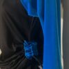 GK ELITE LADIES 2PC ICE FIGURE SKATING OUTFIT BLUE BLACK VELVT S - Image 5