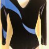 GK LgSLV LADIES SMALL SAPPHIRE GLITTER VELVET RIBBON GYMNASTIC DANCE LEOTARD AS - Image 5