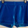 GK OCEAN VELVET CHILD MED MICRO MINI WORKOUT CHEER DANCE GYMNASTS SHORTS Sz CM