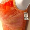 GK DANCE JAZZ ADULT SMALL ORANGE TIE DYE RIBBED VELVET CAMISOLE SKATE TOP Sz AS - Image 4