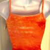 GK DANCE JAZZ ADULT SMALL ORANGE TIE DYE RIBBED VELVET CAMISOLE SKATE TOP Sz AS - Image 6