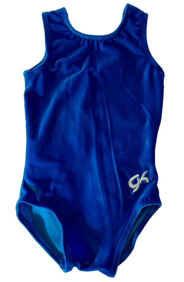 GK OCEAN BLUE CHILD X-SMALL CLASSIC VELVET BALLET DANCE GYM TANK LEOTARD SZ XS - Image 6