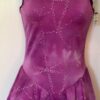 GK ICE FIGURE SKATE HALTER DRESS ADULT SMALL BEAD PRINT LAVENDER TIE-DYEAS NWT!