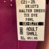 GK ICE FIGURE SKATE HALTER DRESS ADULT SMALL BEAD PRINT LAVENDER TIE-DYEAS NWT! - Image 7