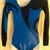 GK LgSLV PACIFIC OPALESCENCE GIRL MEDIUM ASYM BLACK MESH GYMNAST TANK LEOTARD CM - Image 7