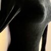 GK BLACK VELVET ADULT SMALL LgSLV SQUARE NECK GYMNASTICS DANCE LEOTARD Sz AS - Image 2