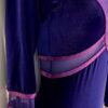 GK LgS PURPLE VELVET ADULT SMALL VIOLET FOIL MESH GYMNASTICS DANCE LEOTARD Sz AS - Image 3