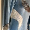 GK LgSLV LADIES SMALL LGT BLUE WHITE GRAY SPARKLE JA GYMNASTIC DANCE LEOTARD AS - Image 2