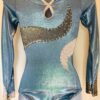 GK LgSLV LADIES SMALL LGT BLUE WHITE GRAY SPARKLE JA GYMNASTIC DANCE LEOTARD AS - Image 7