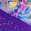 GK PURPLE N/S ADULT SMALL ASYM ZOO FOIL SEQUINS TANK GYMNASTS DANCE LEOTARD AS - Image 2