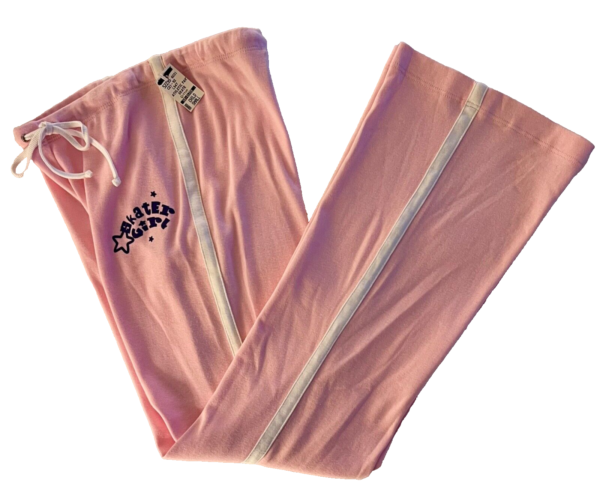 GK 'SKATER GIRL' GRAPHIC GIRLS SMALL PINK 100% COTTON LOUNGE ATHLETIC PANTS SZ S