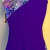 GK PURPLE N/S ADULT SMALL ASYM ZOO FOIL SEQUINS TANK GYMNASTS DANCE LEOTARD AS - Image 8