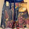 GK DANCE WRAP SKIRT ADULT LARGE ABSTRACT WAVE PATTERN BLUE VELVET TIE Sz AL NWT! - Image 4