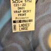 GK DANCE WRAP SKIRT ADULT LARGE ABSTRACT WAVE PATTERN BLUE VELVET TIE Sz AL NWT! - Image 6