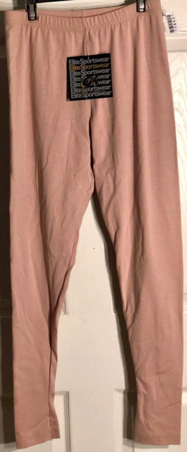 GK ICE SKATE LADIES LARGE NATURAL TONED COTTON/STRCH ATHLETIC LEGGINGS Sz AL NWT - Image 2