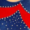 GK LgSLV ADULT SMALL ROYAL RED VELVET CRYSTALS GYMNASTICS DANCE LEOTARD SZ S - Image 2