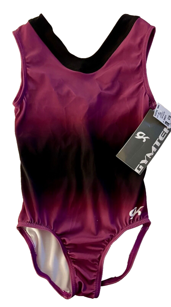 GK GYMTEK PURPLE RAIN CHILD SMALL SUBLIMATE POLYTEK GYMNASTS DANCE LEOTARD SZ S - Image 7