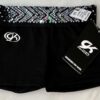 CHEER GK CHILD SMALL 2-TONE SILVER SPANGLEZ WAISTBAND BLACK DRYTECH SHORTS Sz CS - Image 4