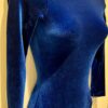 GK LgSLV  ADULT SMALL CLASSIC SOLID ROYAL VELVET GYMNASTICS DANCE LEOTARD SZ AS - Image 2