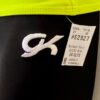 GK MICRO MINI ADULT X-SMAL BLACK NEON YELLOW GYMNAST CHEER WORKOUT SHORTS AXS - Image 3