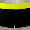 GK MICRO MINI ADULT X-SMAL BLACK NEON YELLOW GYMNAST CHEER WORKOUT SHORTS AXS - Image 4