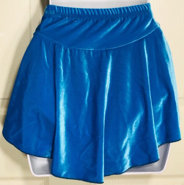 GK ELITE ICE SKATE SKIRT ADULT SMALL TURQUOISE VELVET PULL ON SKIRT Sz AS NWT! - Image 4