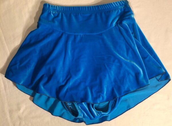 GK ELITE ICE SKATE SKIRT ADULT SMALL TURQUOISE VELVET PULL ON SKIRT Sz AS NWT! - Image 7